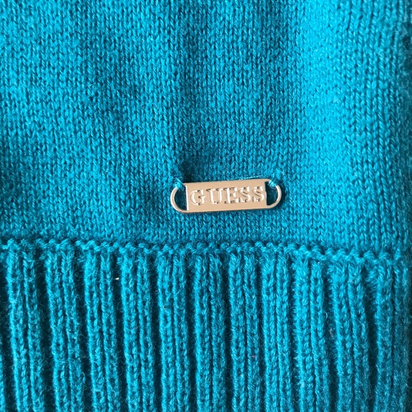 Guess Turquoise Long Sleeve Sweater Size M - Picture 5 of 13